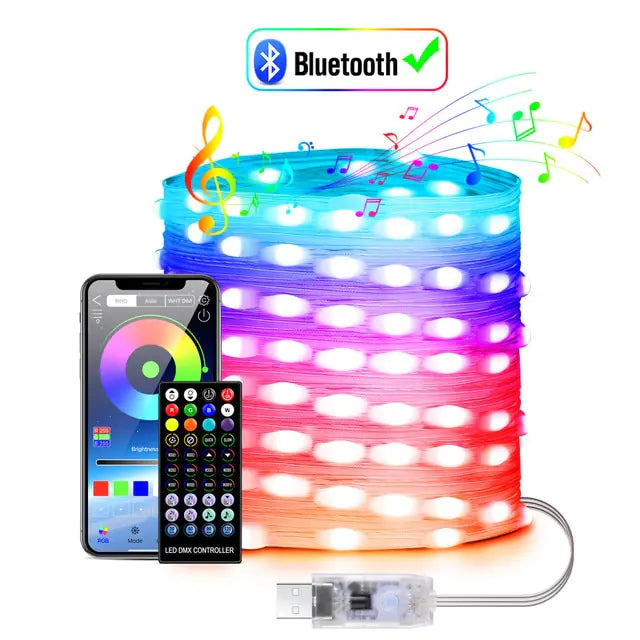 Christmas Decoration Lights  Essential Elegance By MustardSeed.com APP Remote 15M 150 Leds 