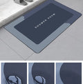 Quick Drying Bathroom Mat  Essential Elegance By MustardSeed.com Blue-Rectangle  