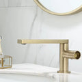 Bathroom Single Handle Basin Faucet  Essential Elegance By MustardSeed.com Brushed gold Short 145 x 120 MM 