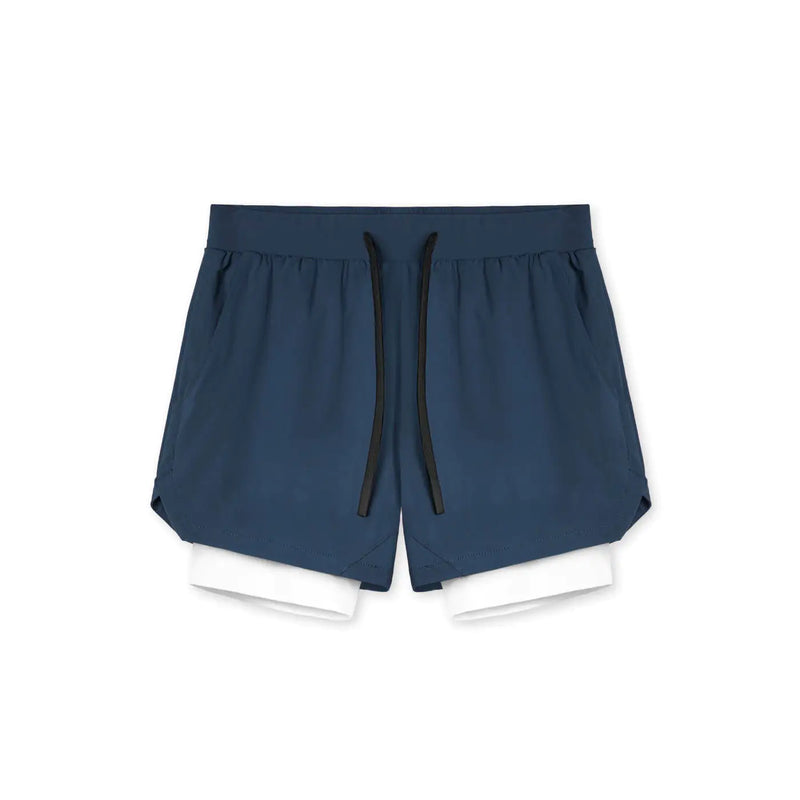 Men Fitnes Sport Short  Essential Elegance By MustardSeed.com Marine Blue M 