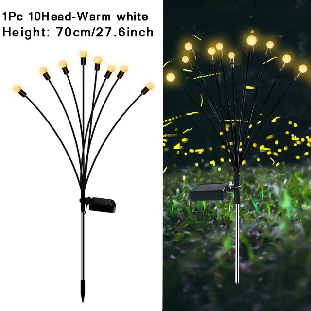 Solar Firefly Lights  Essential Elegance By MustardSeed.com 1Pc 10LED Warm white  