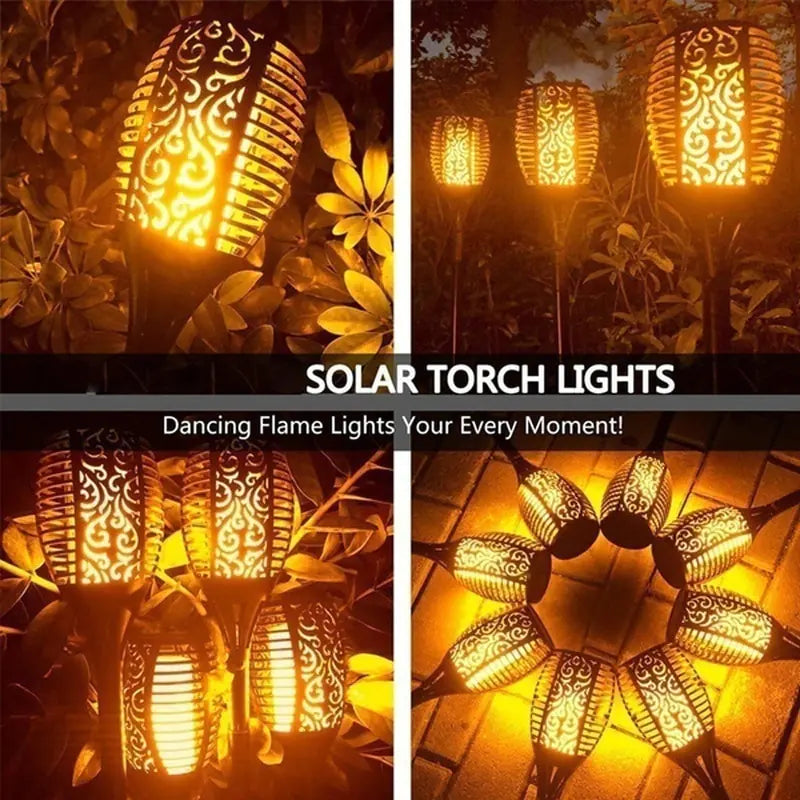 Solar Flame Torch Lights  Essential Elegance By MustardSeed.com   