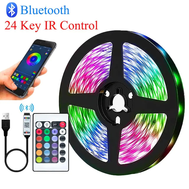 LED Strip Lights  Essential Elegance By MustardSeed.com 5050 24Key Bluetooth 4m Full Set 