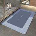 Premium Absorbent Bathroom Mat  Essential Elegance By MustardSeed.com Rectangular Blue Home W40 x L60cm 