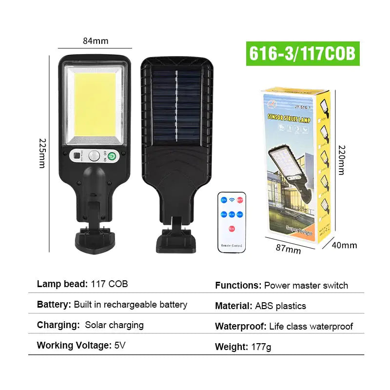 Solar-Powered Street Lighting Solution  Essential Elegance By MustardSeed.com 117COB2B 2 Pieces 