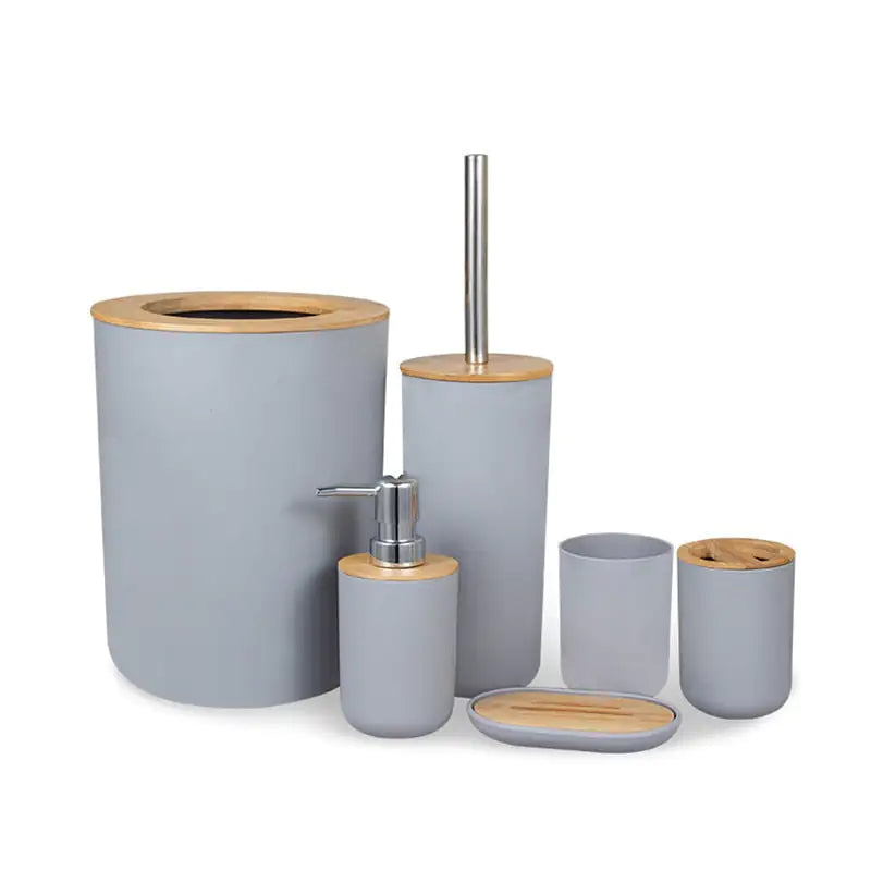 Minimalistic Bathroom Accessories Set  Essential Elegance By MustardSeed.com   