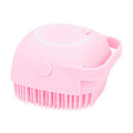 Bathroom Silicone Head Massage Brush  Essential Elegance By MustardSeed.com Pink 8.3x8.3x5.3 Centimeter 