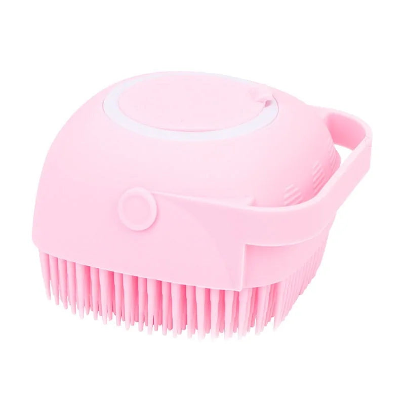 Bathroom Silicone Head Massage Brush  Essential Elegance By MustardSeed.com Pink 8.3x8.3x5.3 Centimeter 