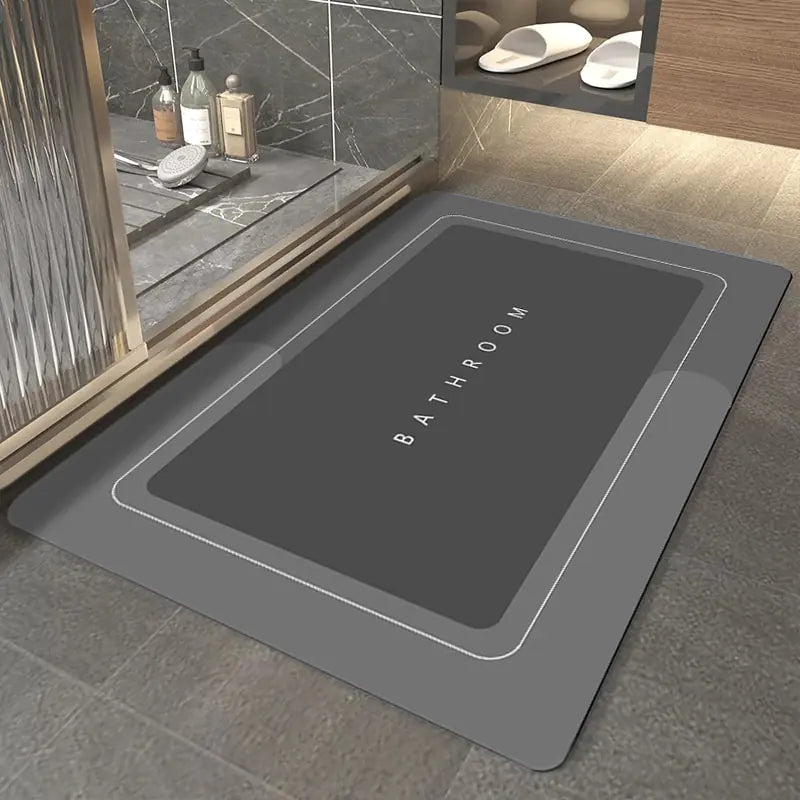 Premium Absorbent Bathroom Mat  Essential Elegance By MustardSeed.com   