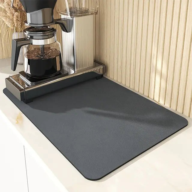 Kitchen Absorbent Mat  Essential Elegance By MustardSeed.com Black 60 x 50 CM 