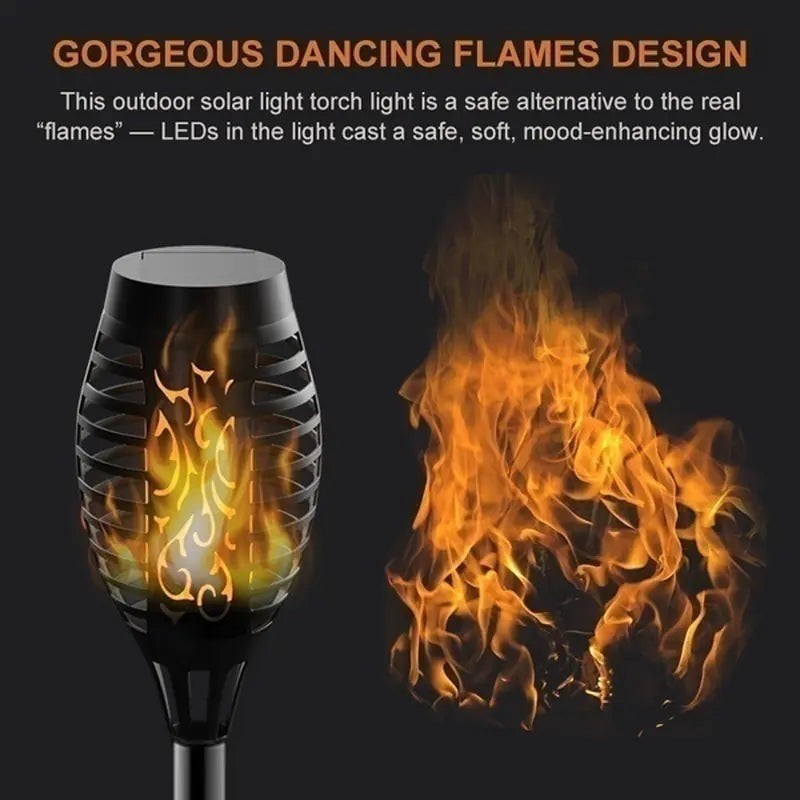 Solar Flame Torch Lights  Essential Elegance By MustardSeed.com   