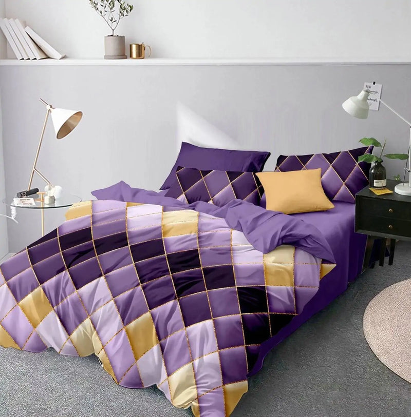 Geometry Comforter Bedding Set  Mustard Seed1 style5 US Queen 228x228cm 