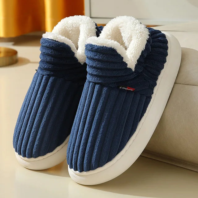 Unisex Home Slippers  Mustard Seed1 Navy 38-39(24.0cm-24.5cm) 