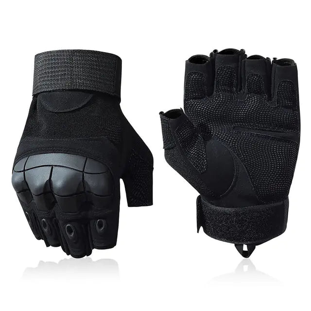 Outdoor Tactical Sport Gloves  Essential Elegance By MustardSeed.com Half Black Medium 