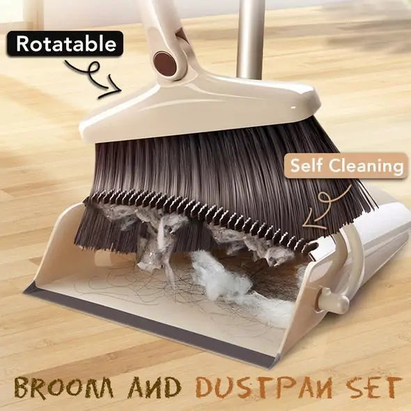 Self Cleaning Broom  Essential Elegance By MustardSeed.com Brown  