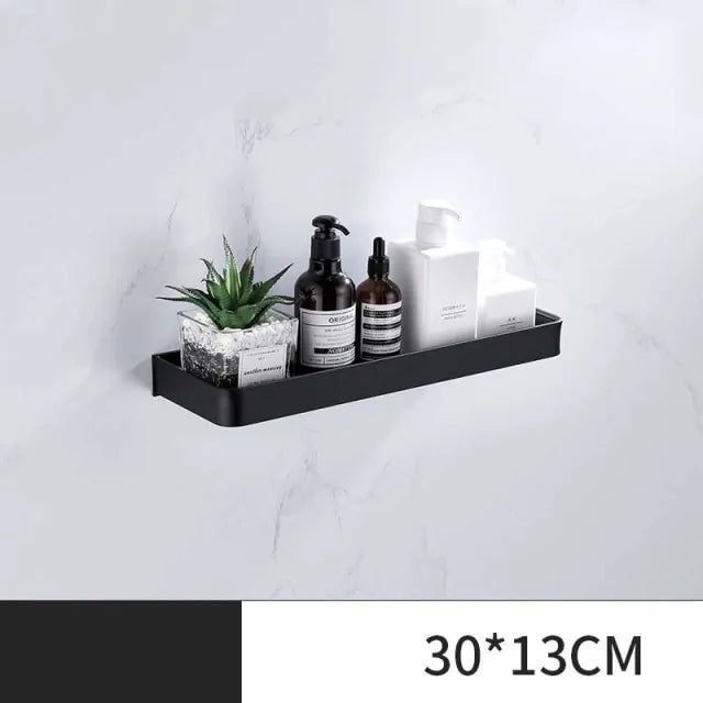 Bathroom Shower Holder Storage Rack  Essential Elegance By MustardSeed.com Black 30 CM 