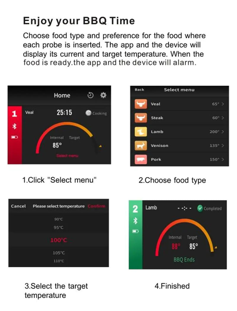 Kitchen Wireles Food Thermometer  Essential Elegance By MustardSeed.com   