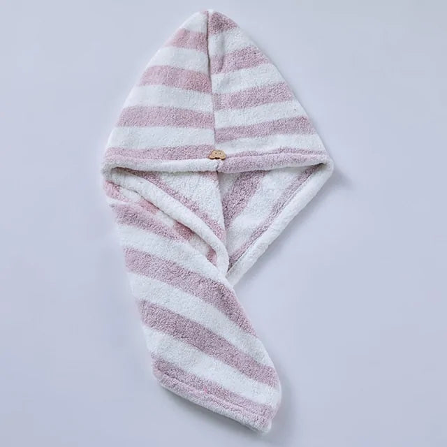 Women Towel Bathroom Microfiber  Essential Elegance By MustardSeed.com Purple Stripe 25x65cm 