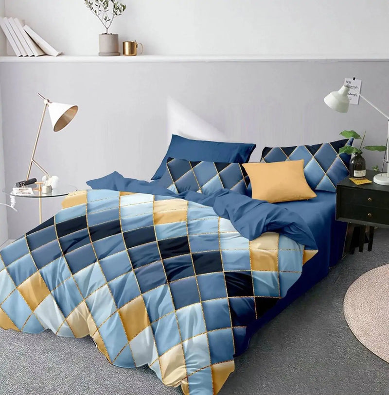 Geometry Comforter Bedding Set  Mustard Seed1 style3 US Full 200x230cm 