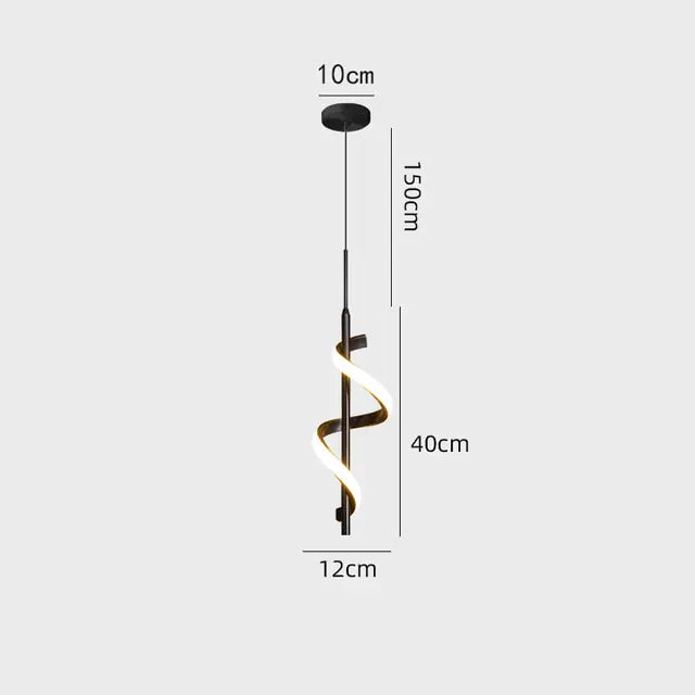 Nordic LED Pendant Lights Indoor Lighting  Essential Elegance By MustardSeed.com A Black 1 head Warm light 