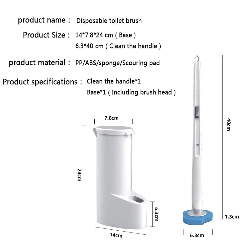 Handle Bathroom Cleaning Brush  Essential Elegance By MustardSeed.com   