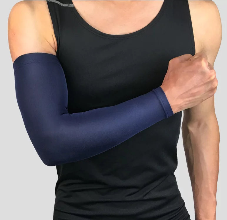 Sport Arm Compression Sleeve  Essential Elegance By MustardSeed.com 1 Piece New Navy Medium 