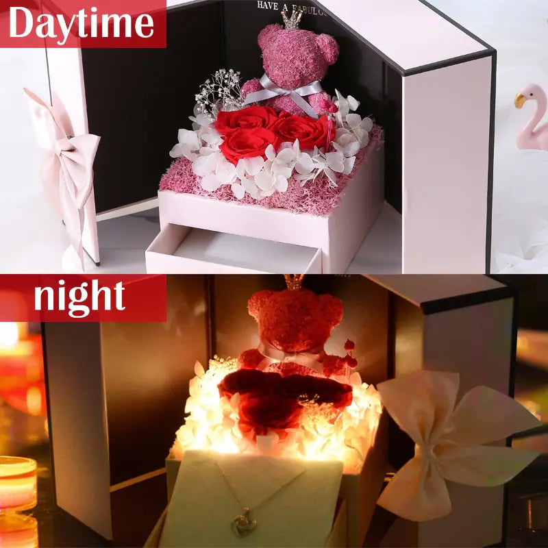 Eternal Rose Flower Gift Box  Essential Elegance By MustardSeed.com   