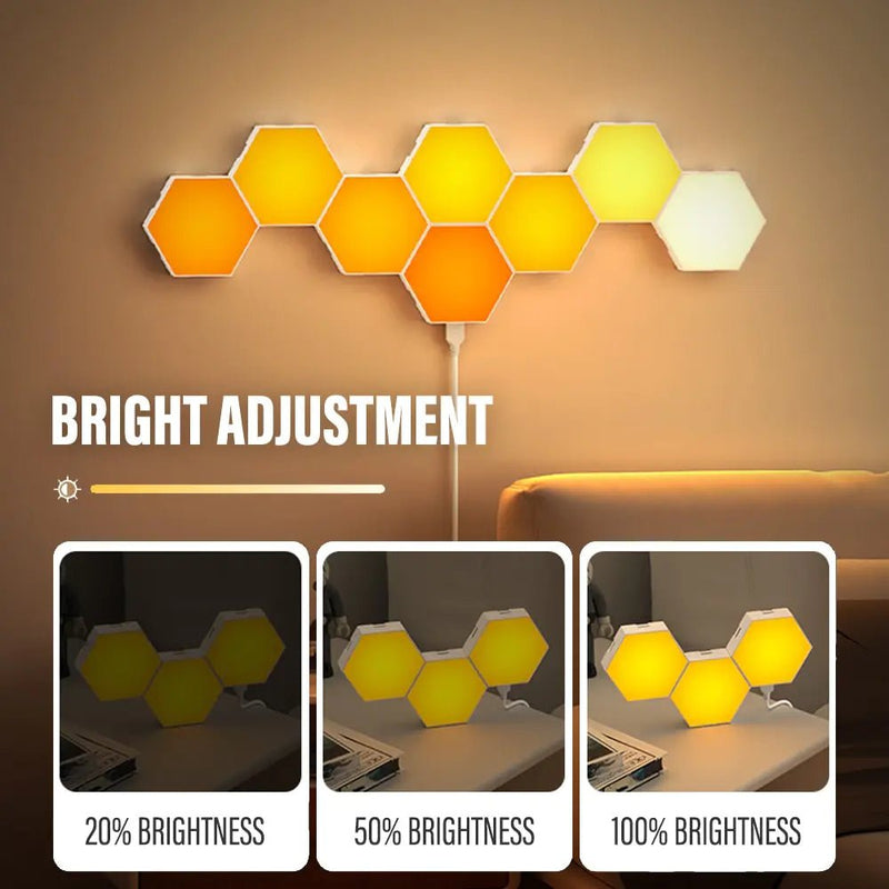 Bluetooth LED Hexagon Light  Essential Elegance By MustardSeed.com   