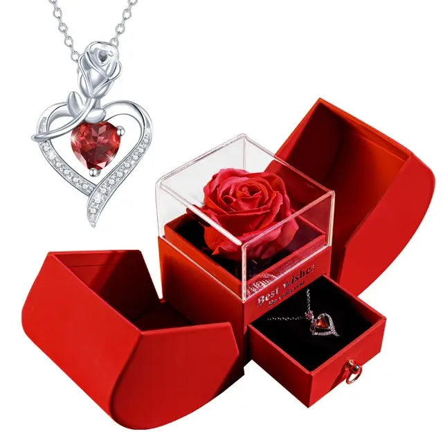 Eternal Rose Gift Box  Essential Elegance By MustardSeed.com Set 5-Red  