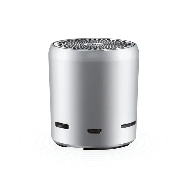 Mini Outdoors Waterproof Bluetooth Speaker  Essential Elegance By MustardSeed.com Silver 1.89 x 1.57 Inch 