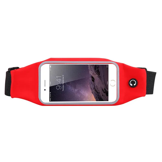 Sports Armband Waist Belt  Essential Elegance By MustardSeed.com Red  