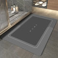 Premium Absorbent Bathroom Mat  Essential Elegance By MustardSeed.com Rectangular Black Home W40 x L60cm 