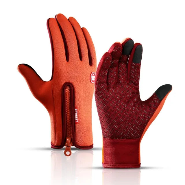 Waterproof Outdoors Cycling Gloves  Essential Elegance By MustardSeed.com Orange Large 