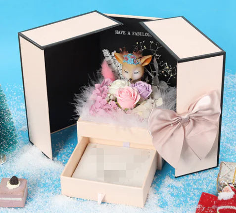 Eternal Rose Flower Gift Box  Essential Elegance By MustardSeed.com New Fawn C4  