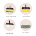 Wireless Electric Cleaning Brush  Essential Elegance By MustardSeed.com 4 Spare Brush Heads  