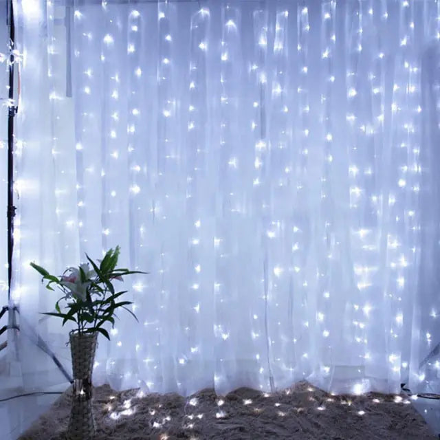 Christmas Curtain Lights  Essential Elegance By MustardSeed.com White 3MX2M 200LED 