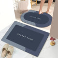 Quick Drying Bathroom Mat  Essential Elegance By MustardSeed.com Blue-oval  