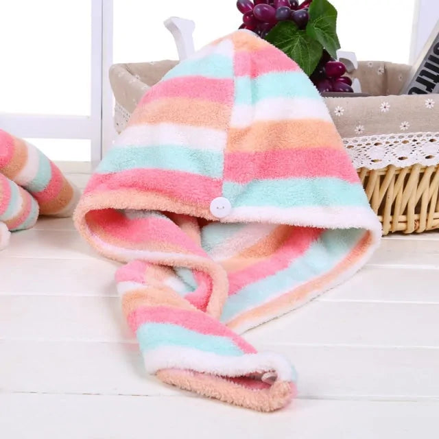 Women Towel Bathroom Microfiber  Essential Elegance By MustardSeed.com Colorful Stripe 25x65cm 