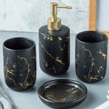 Imitation Marble Bathroom Accessory  Essential Elegance By MustardSeed.com Black G  