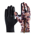 Waterproof Outdoors Cycling Gloves  Essential Elegance By MustardSeed.com Camo Brown Large 