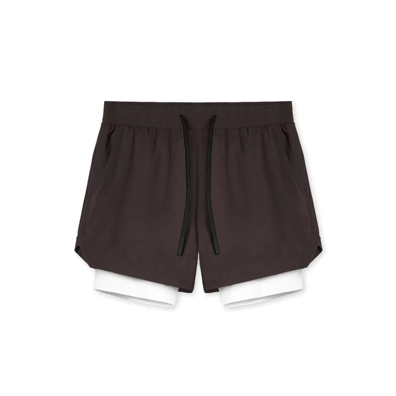 Men Fitnes Sport Short  Essential Elegance By MustardSeed.com Coffee M 