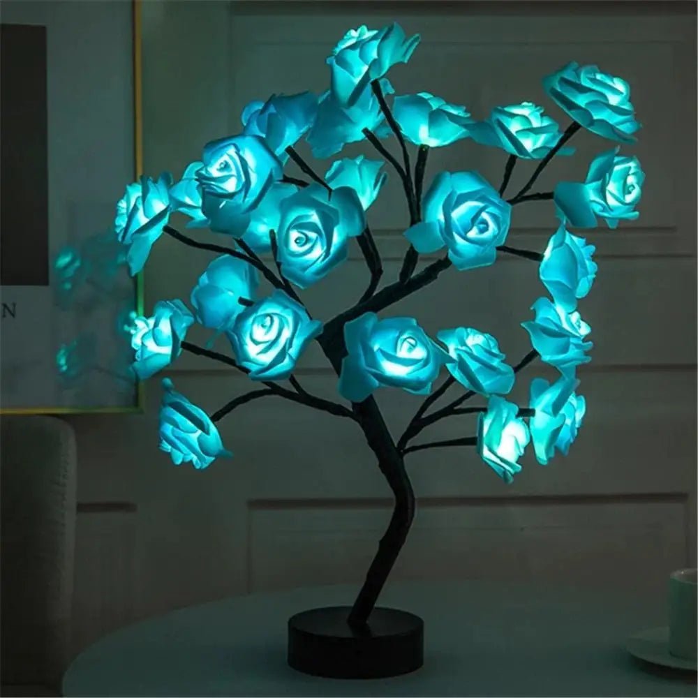 Blossom Bliss Glowing Rose Tree  Essential Elegance By MustardSeed.com Blue  