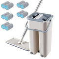 Microfiber Automatic Cleaning Mop  Essential Elegance By MustardSeed.com 10Pcs Mop Cloth 25 x 15 x 10 cm 