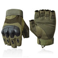 Outdoor Tactical Sport Gloves  Essential Elegance By MustardSeed.com Half Army Green Medium 