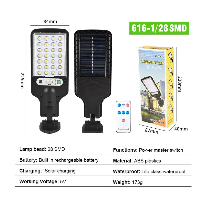 Solar-Powered Street Lighting Solution  Essential Elegance By MustardSeed.com 28SMD4A 4 Pieces 