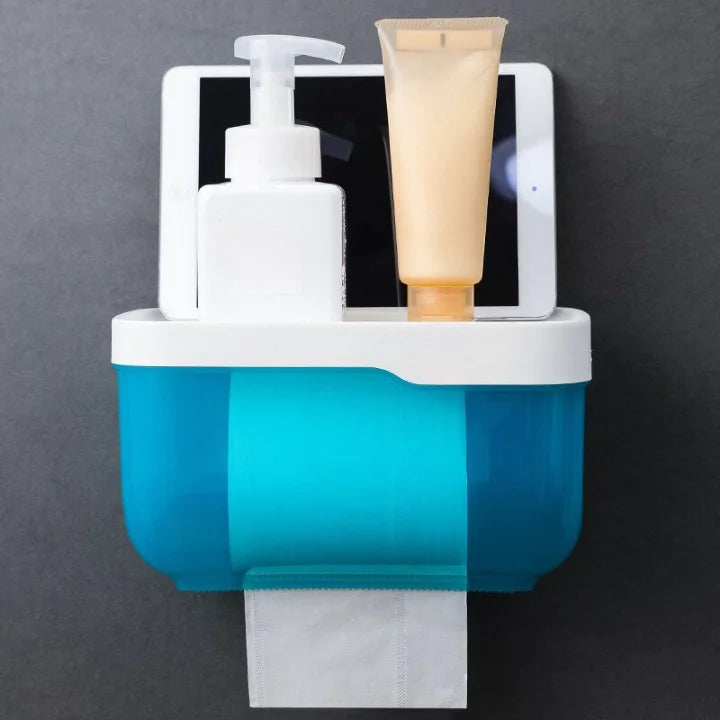 Bathroom Portable Tissue Box  Essential Elegance By MustardSeed.com Blue Small 