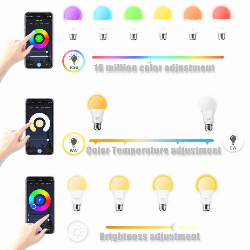 Led Lights Bulb RGB  Essential Elegance By MustardSeed.com   