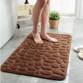 Non-Slip Embossed Bathroom Mat  Essential Elegance By MustardSeed.com Coffee 40x60Centimeter 