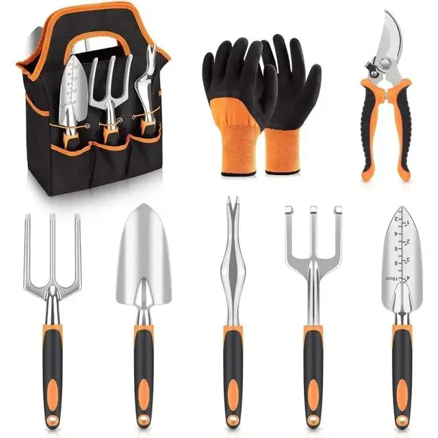 Garden Heavy Duty Tool Set  Essential Elegance By MustardSeed.com Orange 8 Pieces  