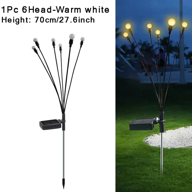 Solar Firefly Lights  Essential Elegance By MustardSeed.com 1Pc 6LED Warm white  